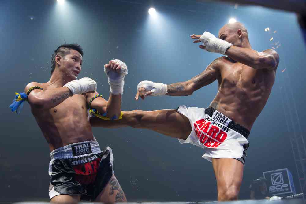 two muay thai fighters