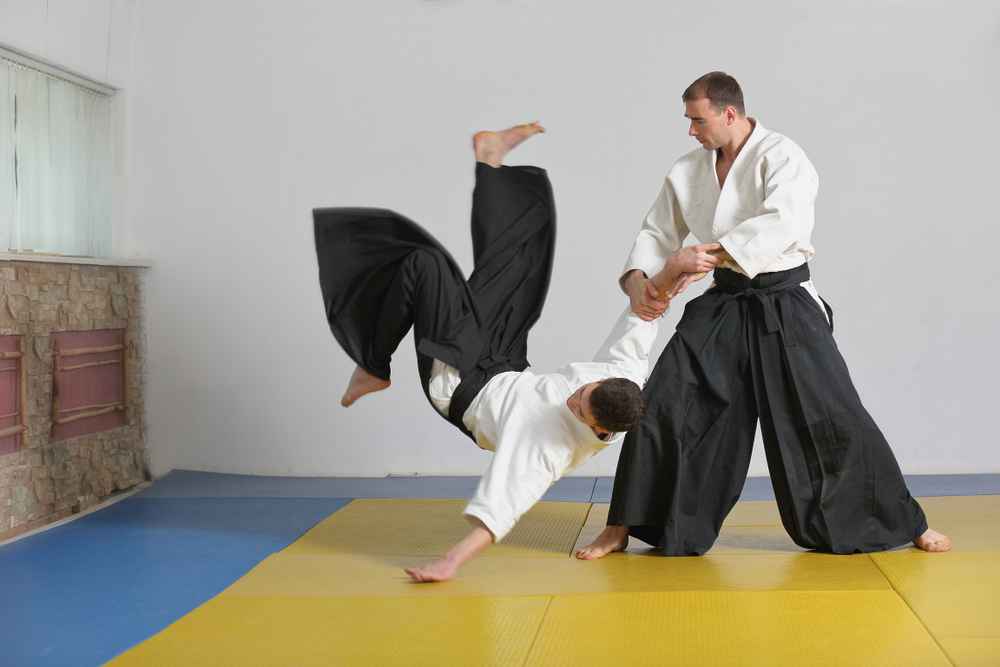 aikido players fighting