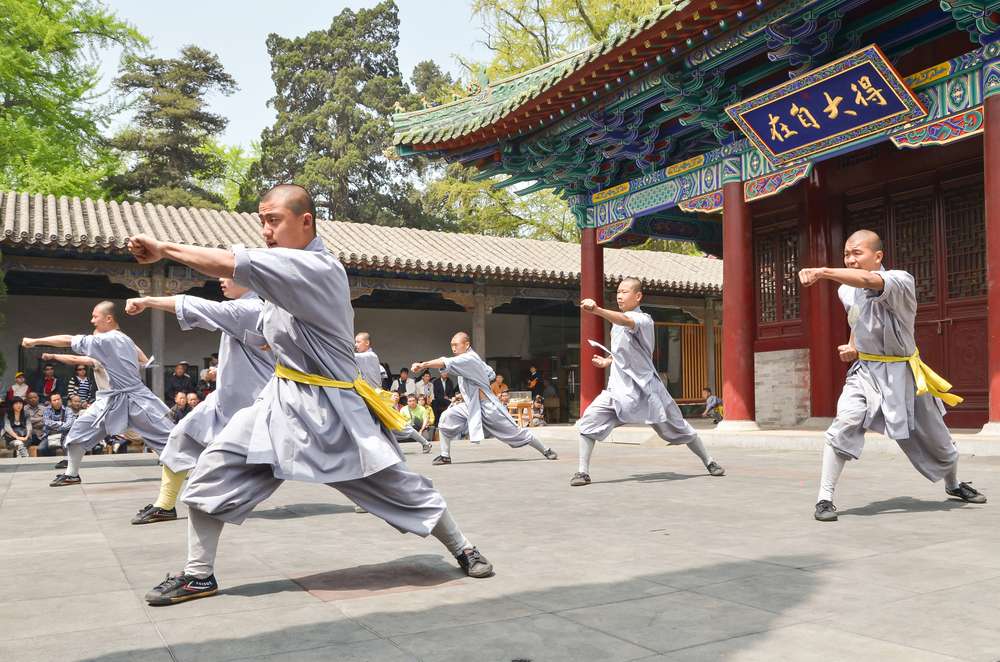 Chinese martial artists training...shaolin monks