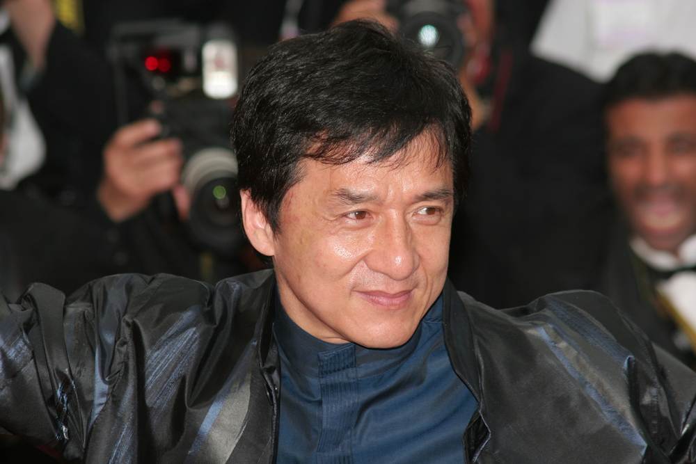 actor Jackie chan at an event wearing black