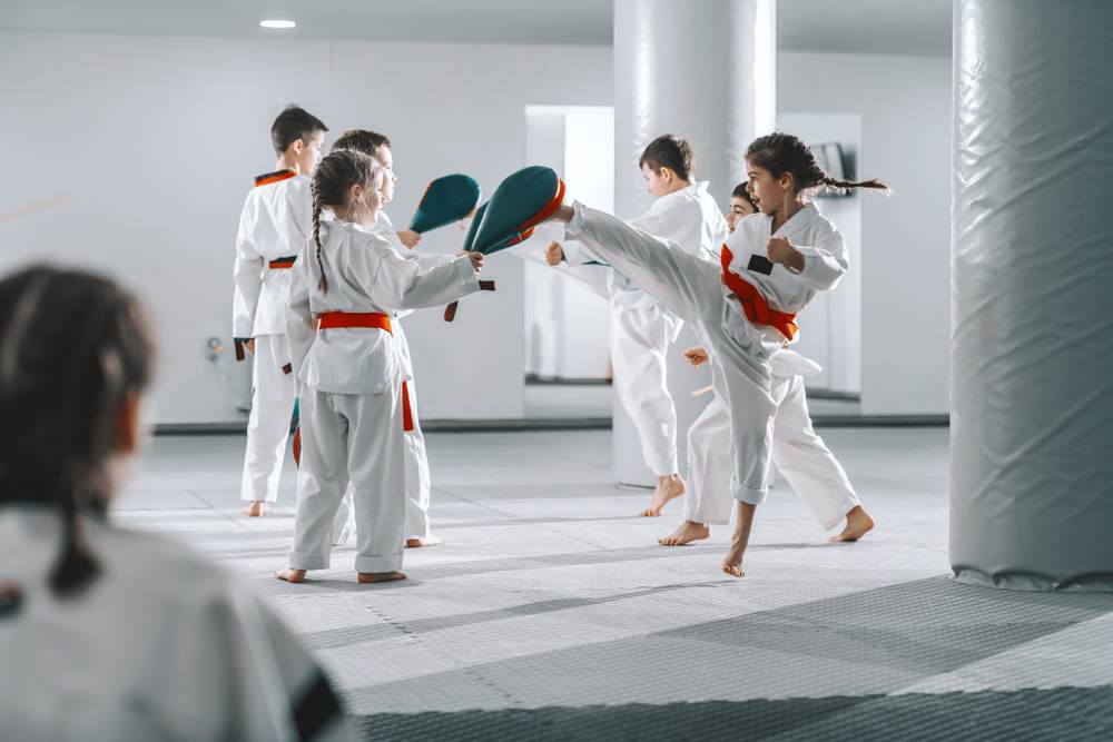 Taekwondo children training